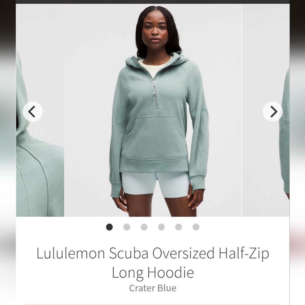 Lululemon Scuba Oversized Half-Zip Long Hoodie In Crater Blue XL/XXL